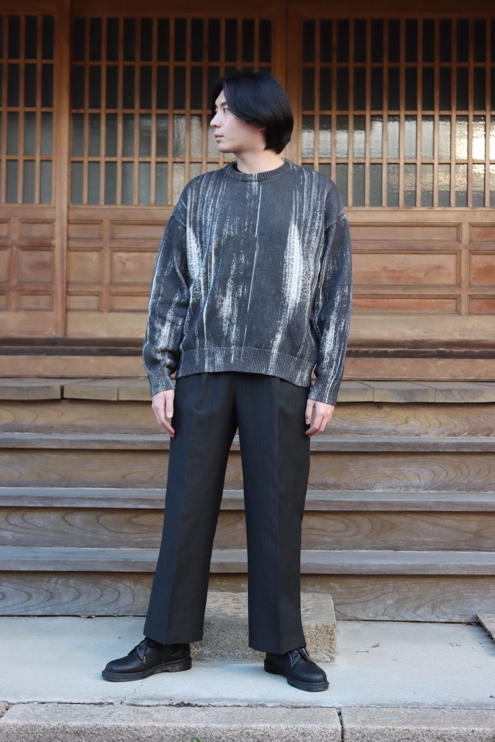 YOKE PRINTED COTTON CREWNECK SWEATER(YK22SS0347S) style.2022.2.12