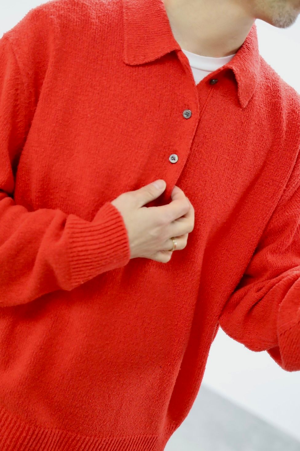 A.PRESSE - アプレッセ 2026 STYLE1 Washed Silk Nep Polo Shirt(26SAP