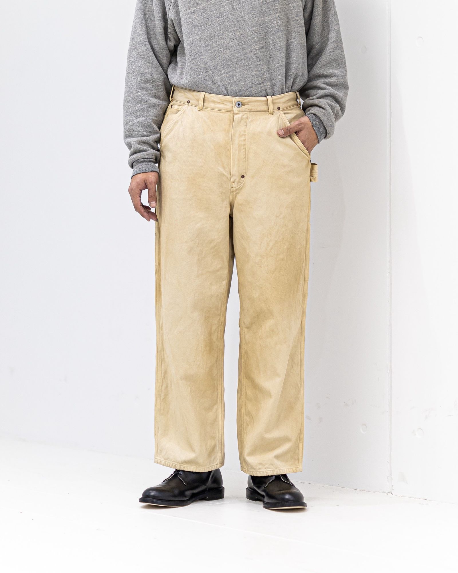 A.PRESSE - アプレッセ 2026 STYLE1 Vintage Silk Hemp Painter Pants