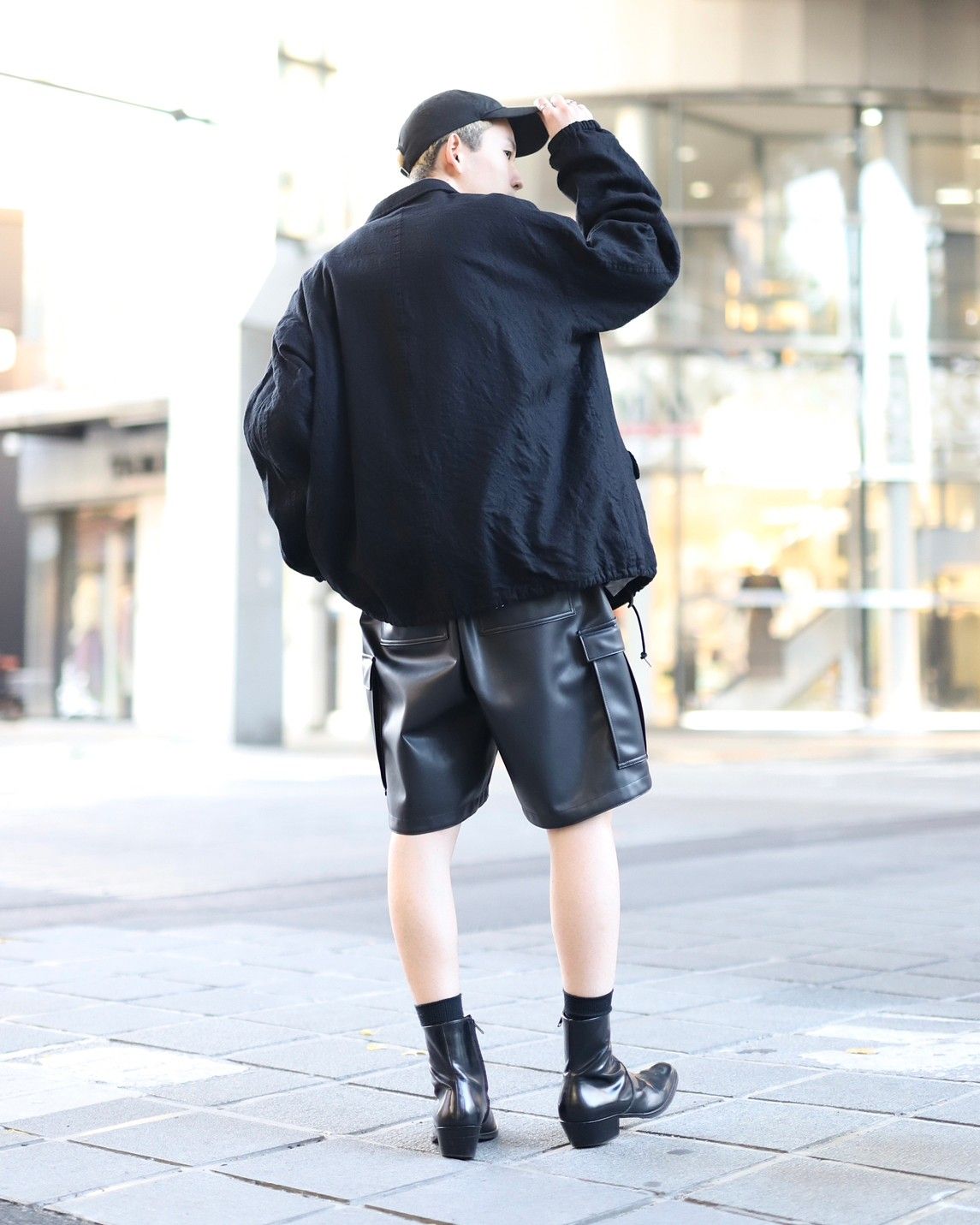 BLACK CdG 2023 AWウール縮絨サルエルパンツ BLACK CdG 2023 AWウール