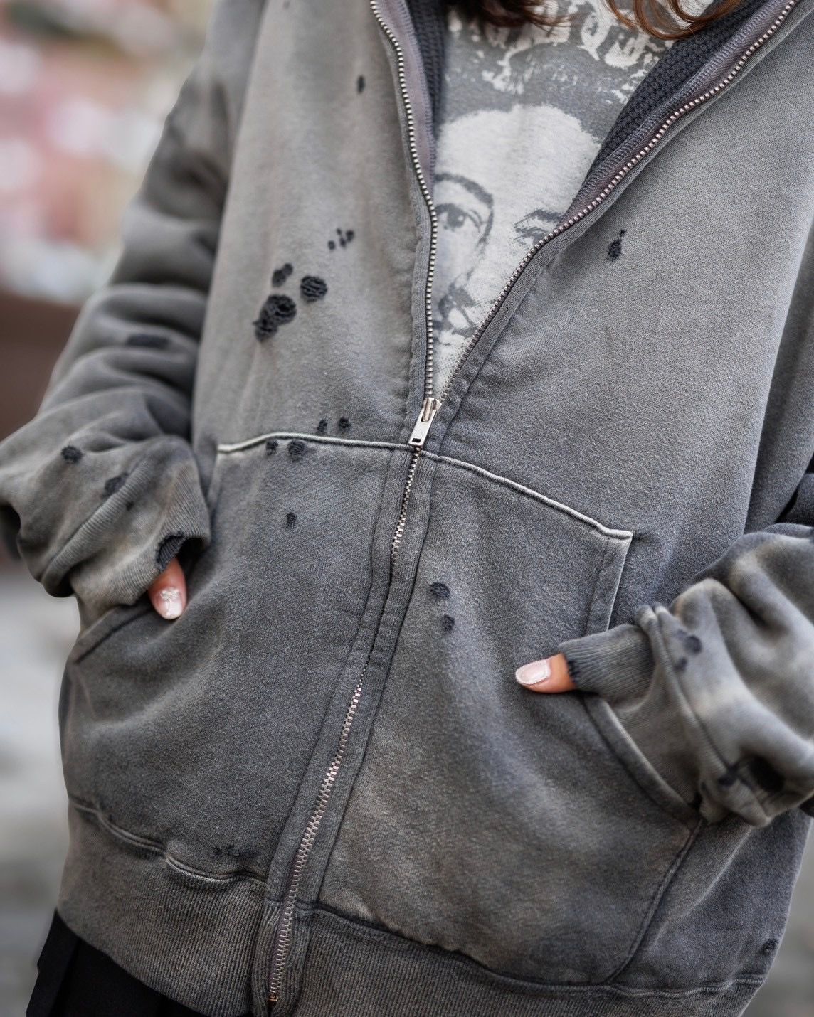 SAINT M×××××× - セントマイケル DBL FC ZIP HOODIE (SM-YS1-0000-042