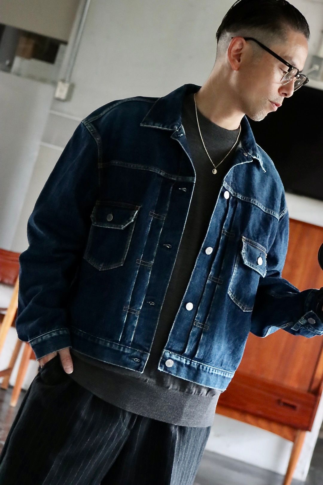 A.PRESSE アプレッセ22FW 2nd Type Denim Jacket スタイル1.2022.8.11