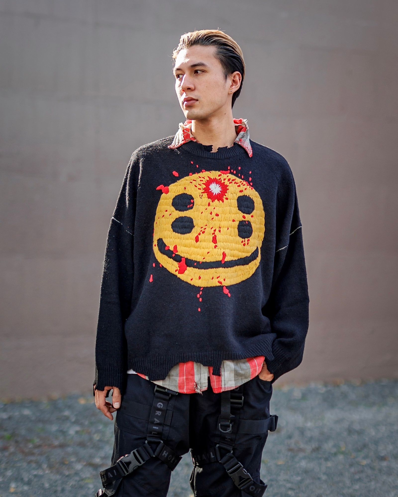 SAINT M×××××× - セントマイケル24AW SMILE CP_CREW KNT(SM-YS1-0000