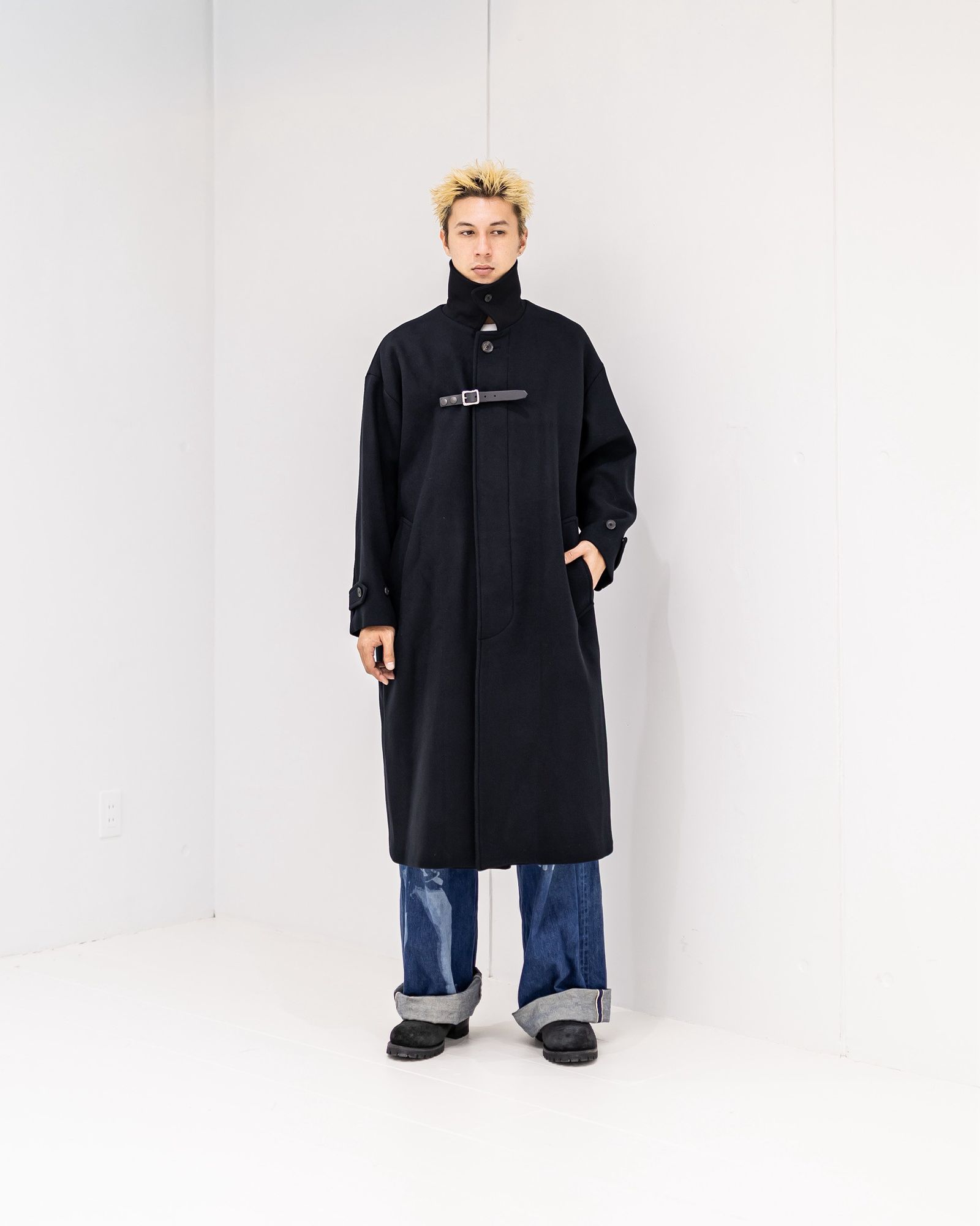 YOKE - ヨーク 25FW Melton Big Balmaccan Coat(YK25FW01033C)BLACK | MARK