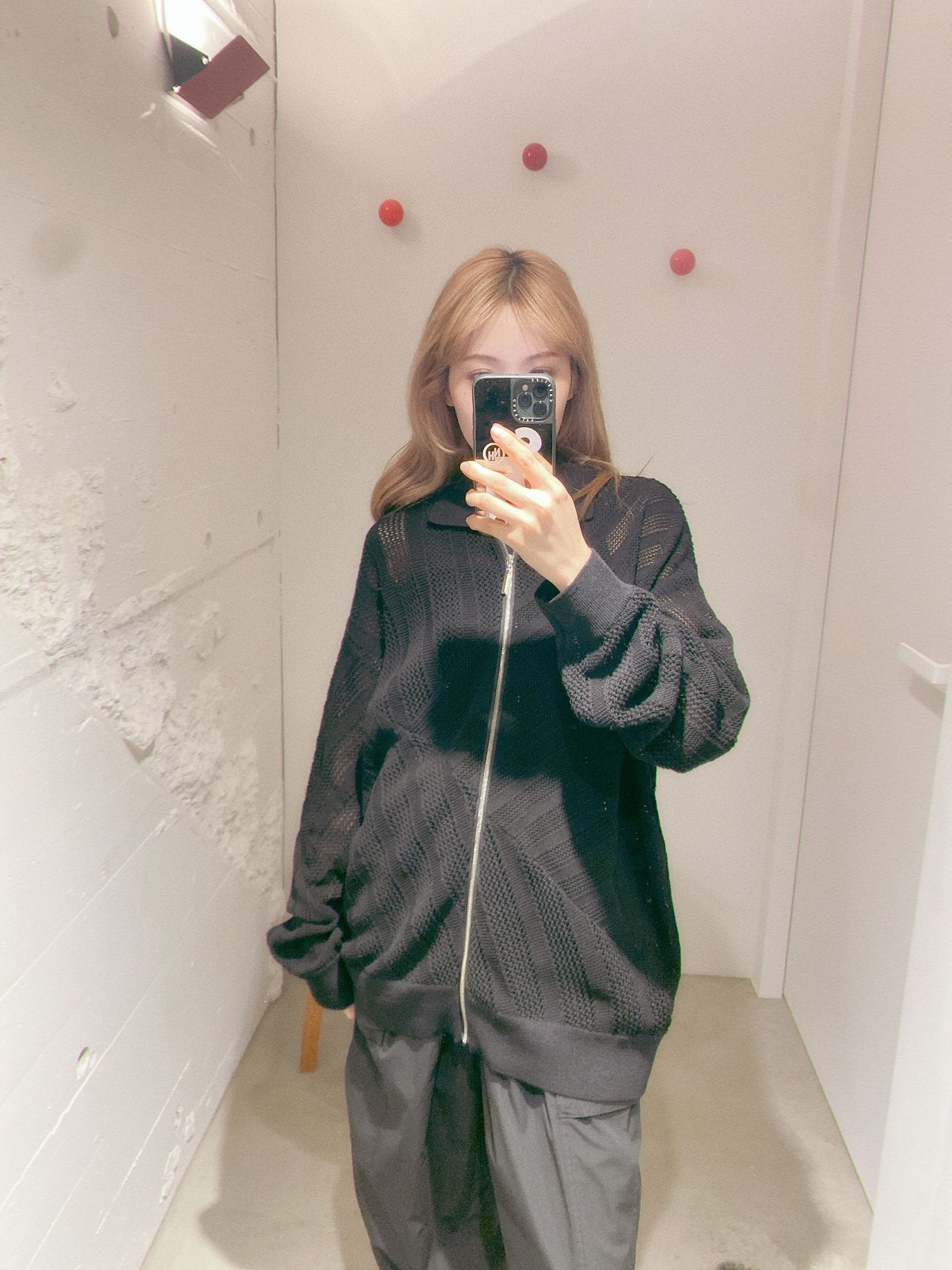 YOKE - ヨーク24SS COTTON MESH STRIPE ZIP-UP CARDIGAN(YK24SS0674S