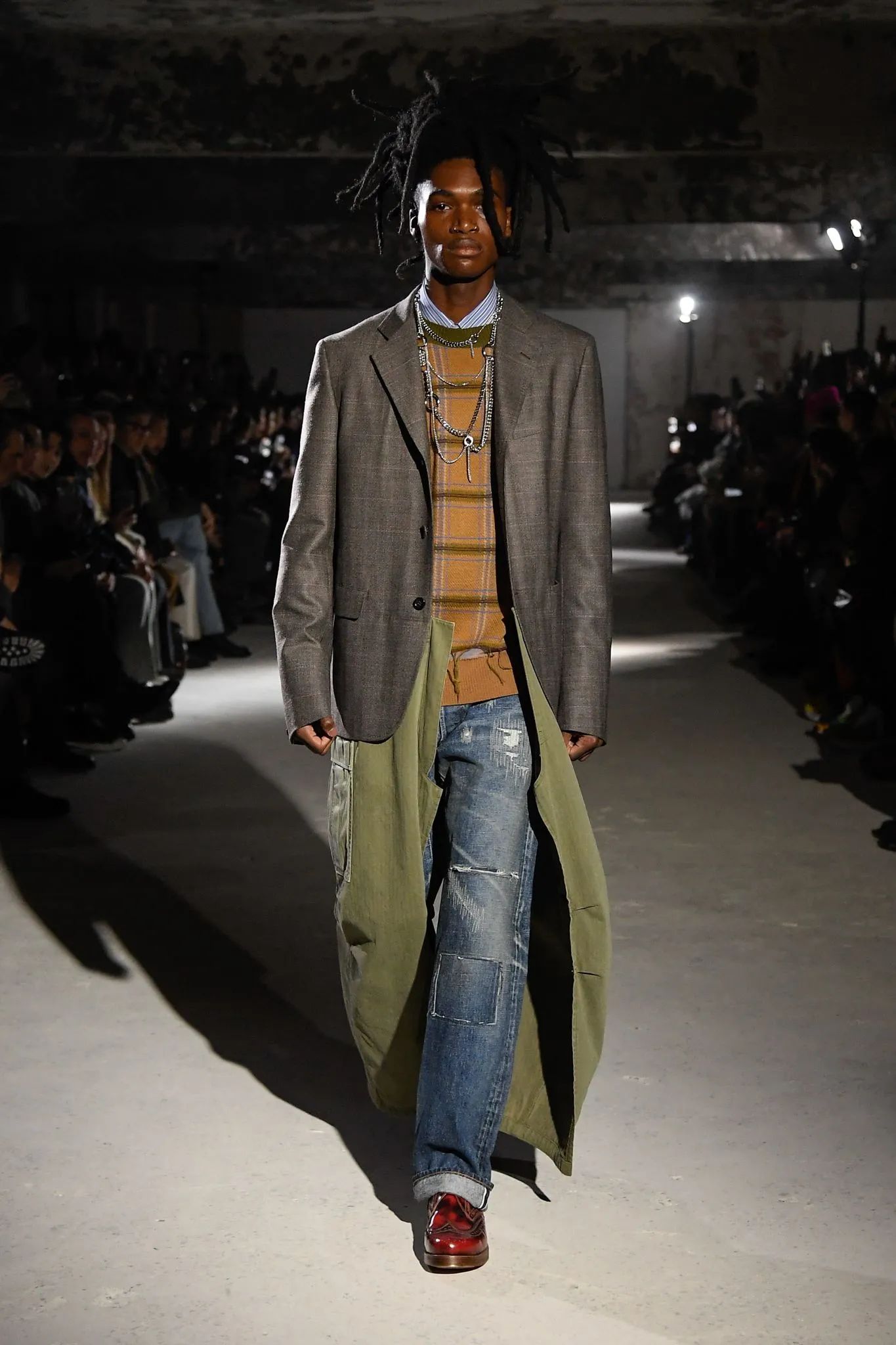 JUNYA WATANABE MAN - ジュンヤワタナベマン24AW ウールチェック×綿