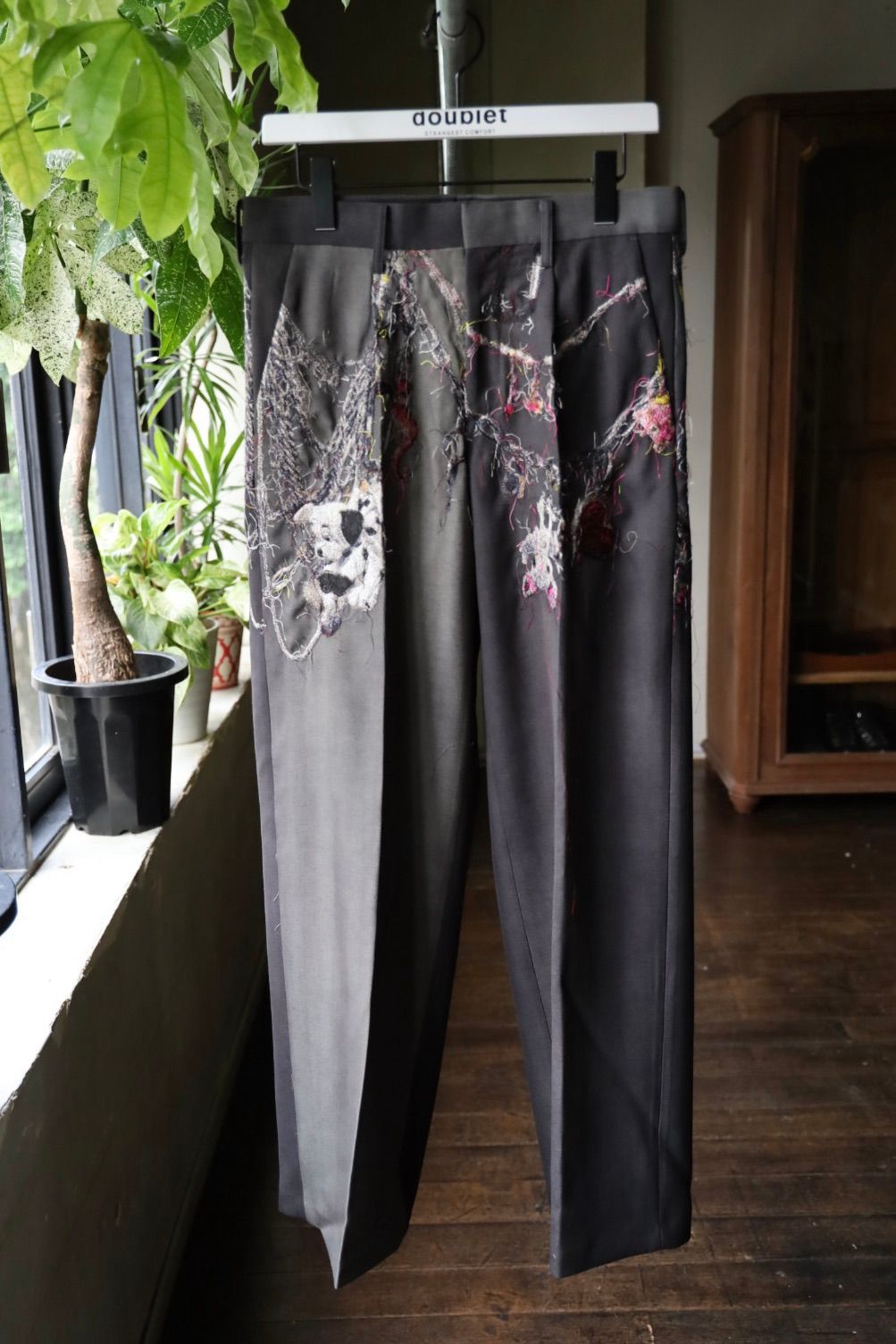 doublet - doublet 25AW EMBROIDERED CHAIN TAILORED TROUSERS