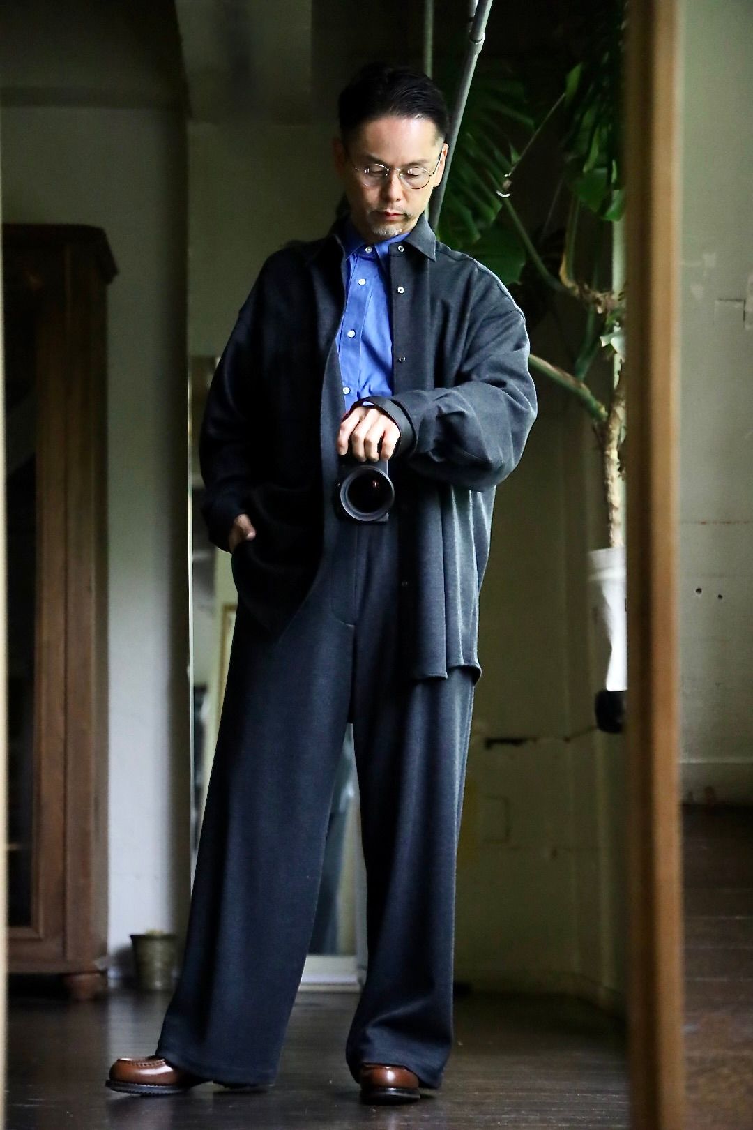 Graphpaper Wool Smooth Flannel セットアップスタイル | 5698 | MARK