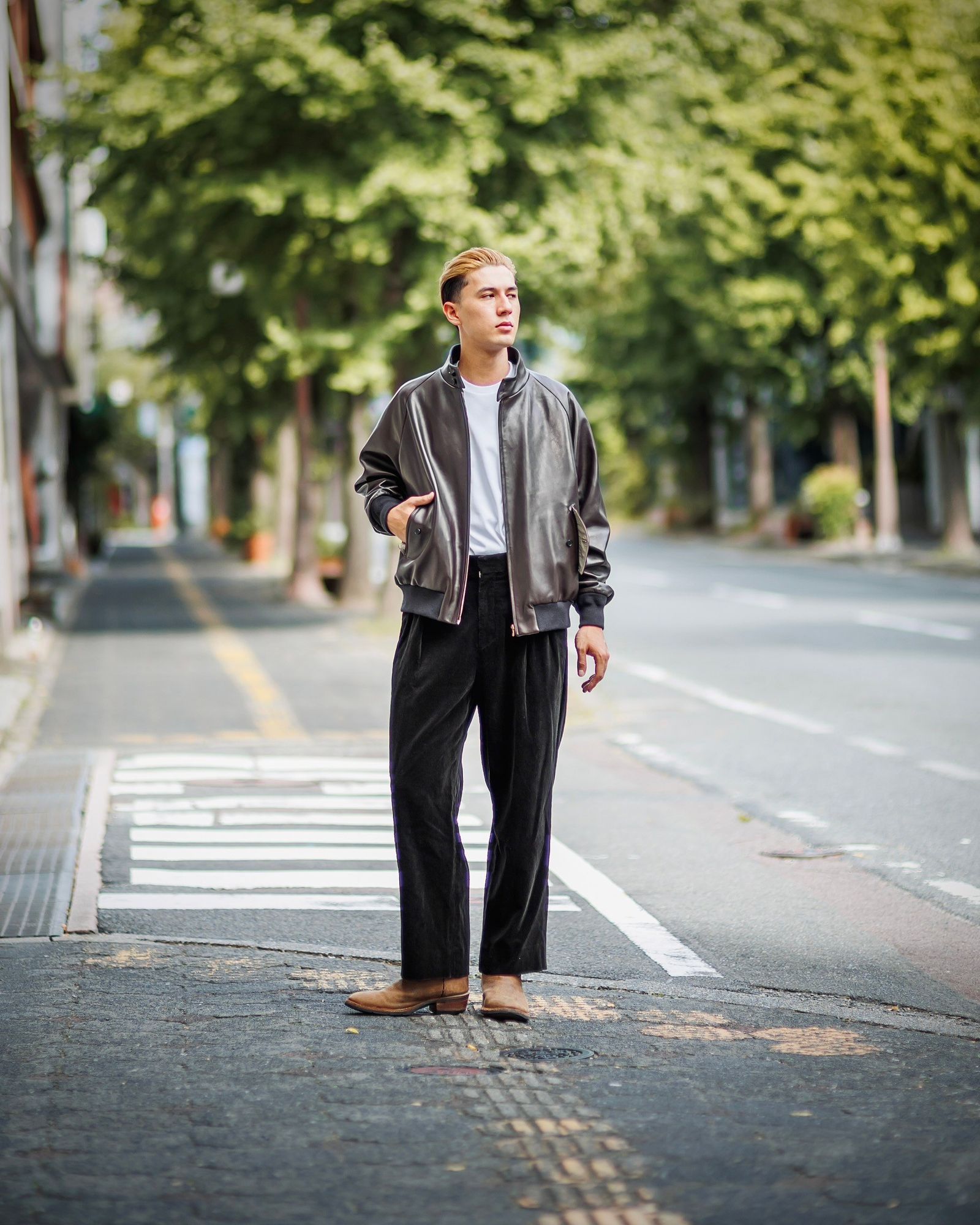 A.PRESSE Leather Harrington Jacketスタイル 9月21日(土)新作発売