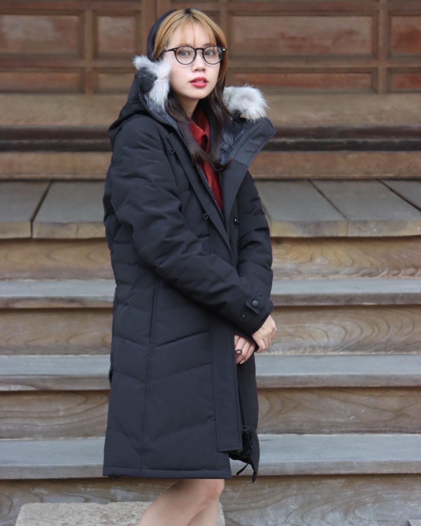 カナダグースレディース22AW LORETTE PARKA BLACK LABELスタイル