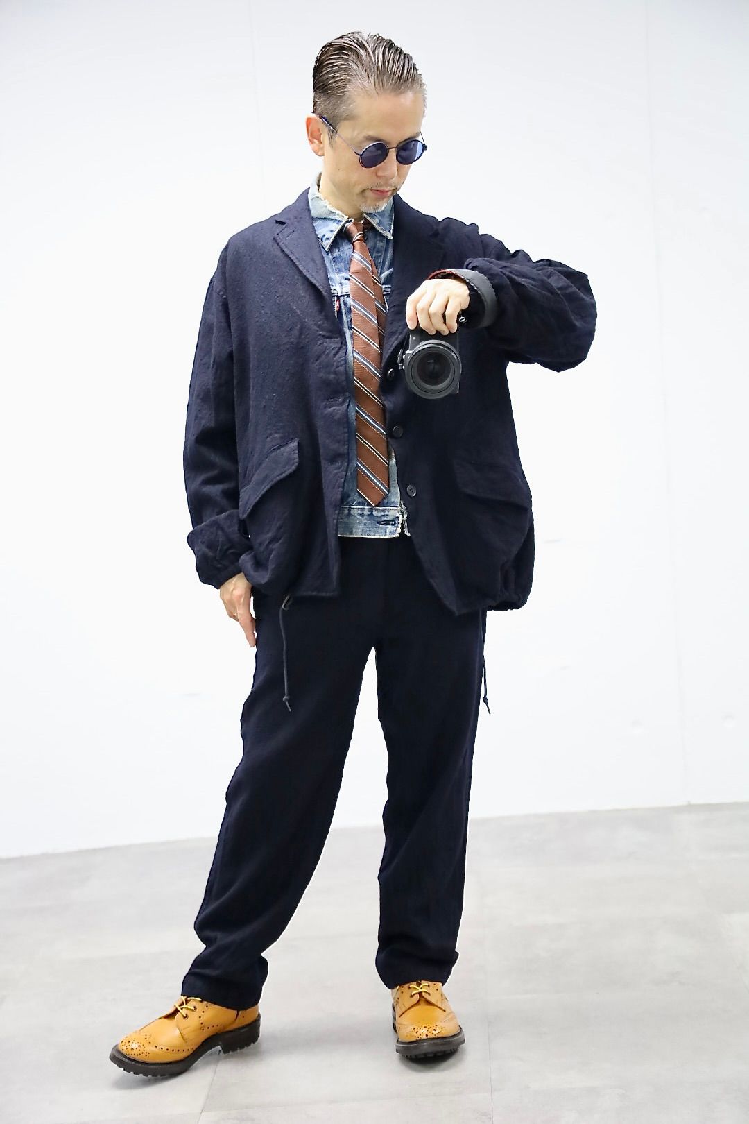 COMME des GARCONS HOMME ウールサージ製品縮絨3Bジャケット