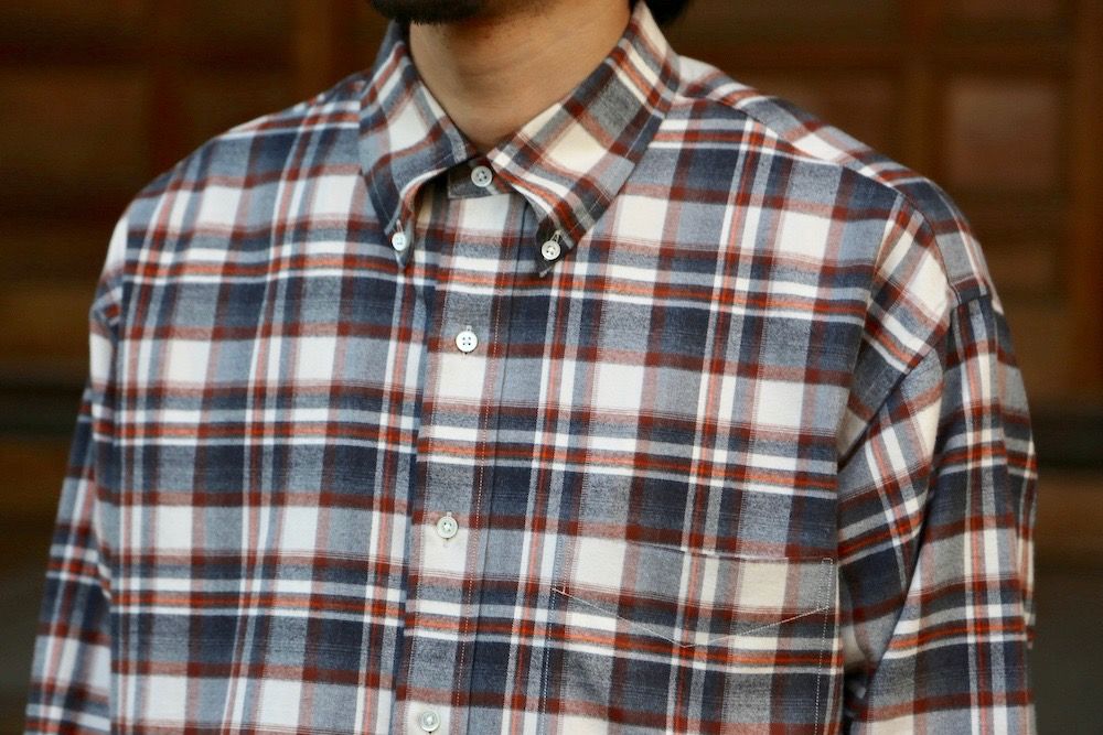 Graphpaper THOMAS MASON for GP Check B.D Box Shirt style.2020.10.4