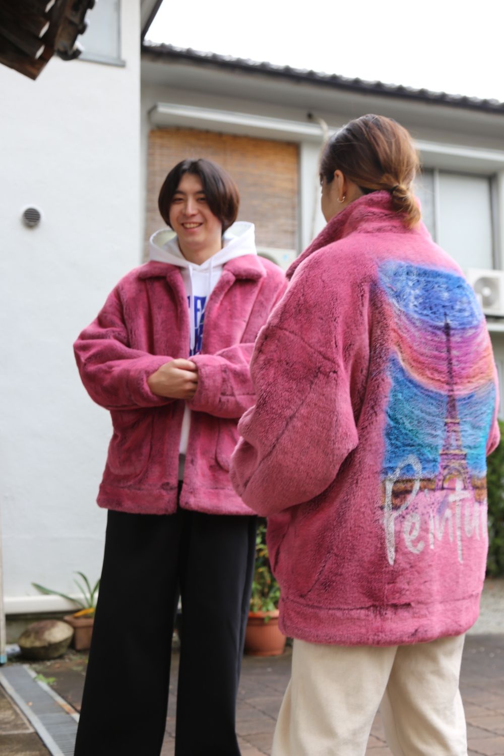 doublet HAND-PAINTED FUR JACKET