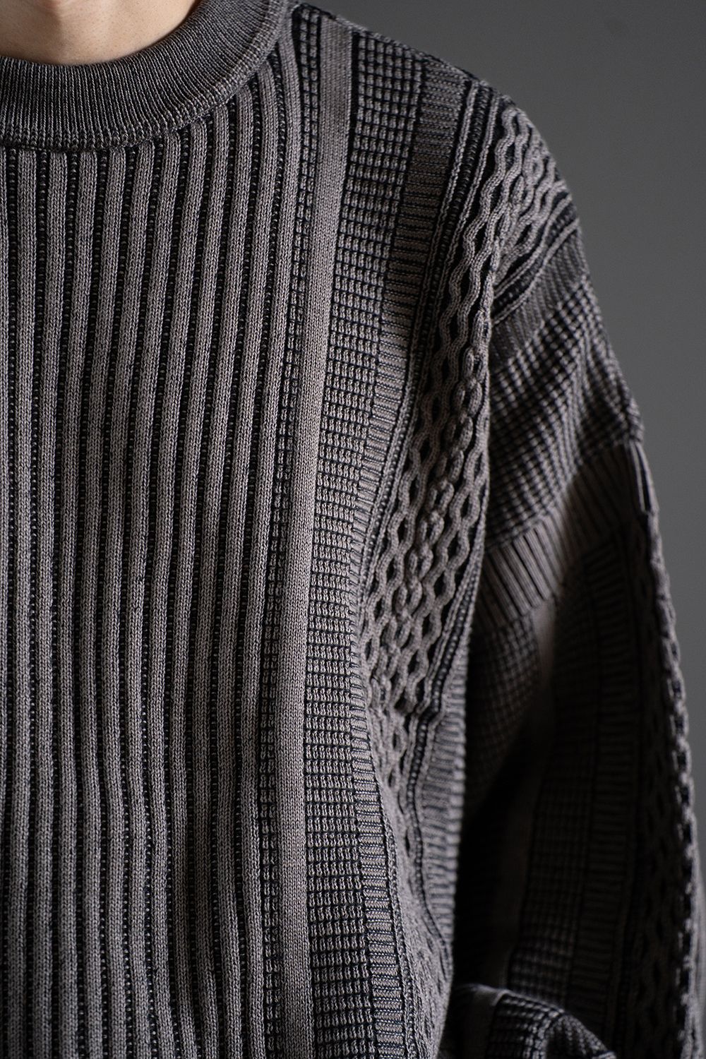 YASHIKI - 【ラスト1点】【24AW】Kuchiba Knit(CHARCOAL) | Salty