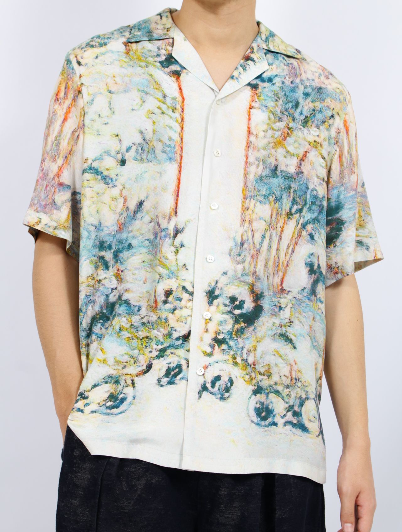 TAAKK - 【25SS】 シルク オープン カラー シャツ / SILK OPEN COLLAR