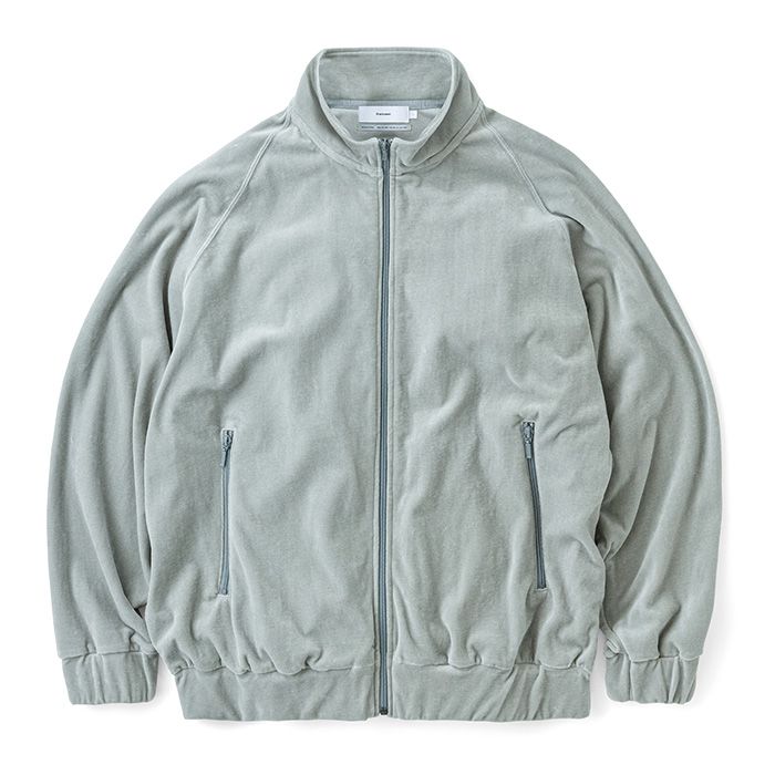 Graphpaper - Compact Velour Track Jacket / L.GRAY | Stripe Online