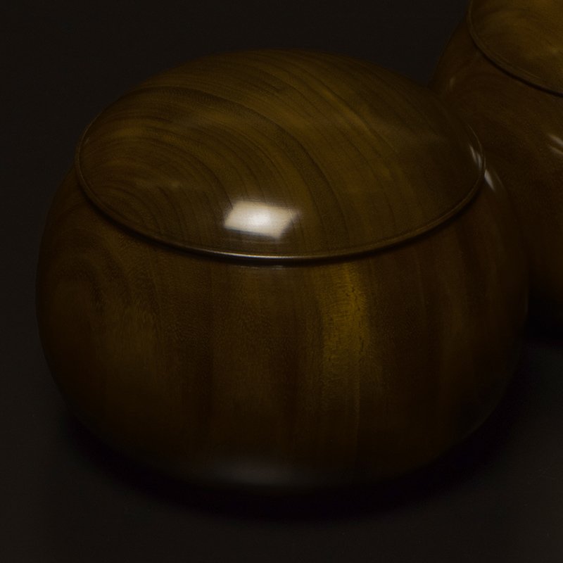 囲碁】楠製碁笥 桐箱付き 囲碁】楠製碁笥 桐箱付き