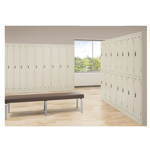4人用ロッカー/鍵付/SLK-4/幅900×奥行515×高さ1790mm/ニューグレー/SLK