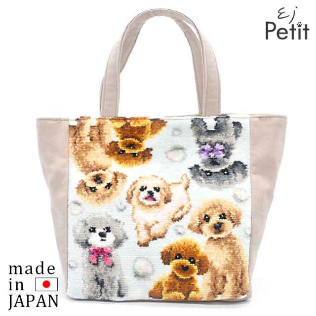 マルプー プードル トイプードル 総柄 トートバッグ EjPetit