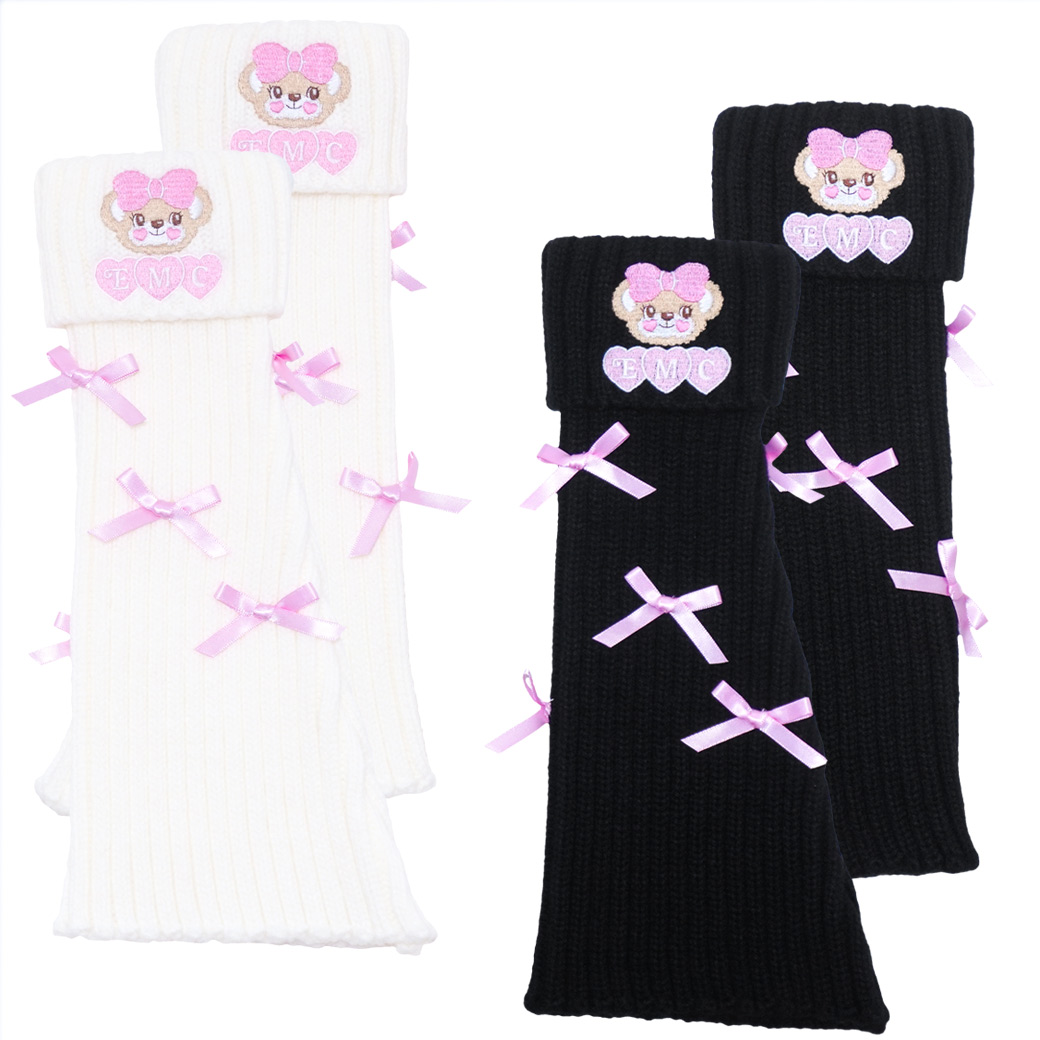 リボン付レッグウォーマー