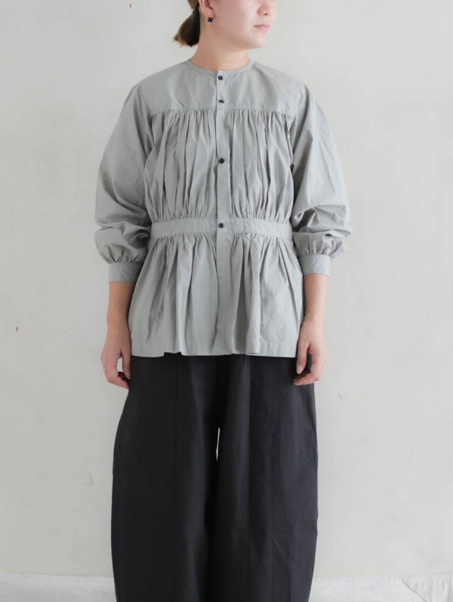 OUTIL ウティ｜chemisier lezoux（pink）チュニックブラウス