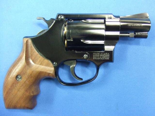 S&W M36 2in Wディープブラック ABS フィンガーチャンネル付 木製