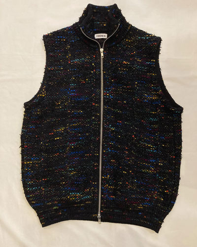 COOHEM (コーヘン) 13-252-002 KOUHEN KASURI TWEED VEST ジップニット
