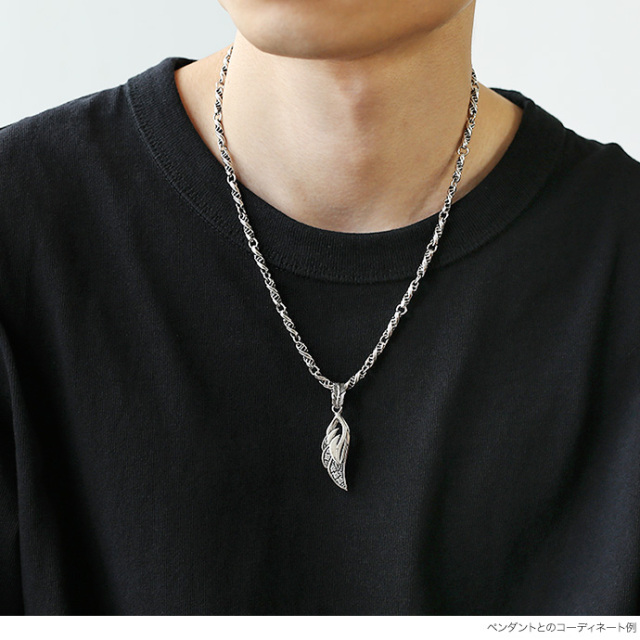 ツイスト チェーン ネックレス シルバー アクセサリー デザイン