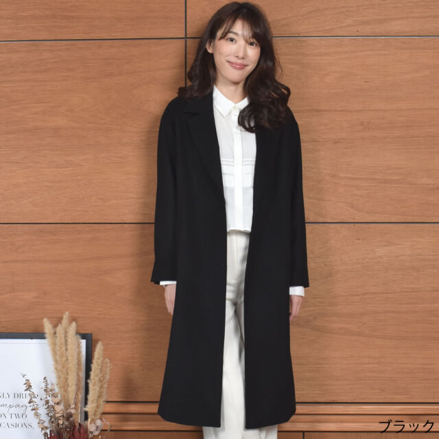 チェスターコート レディース ダブルフェイスコート アウター カシミヤ