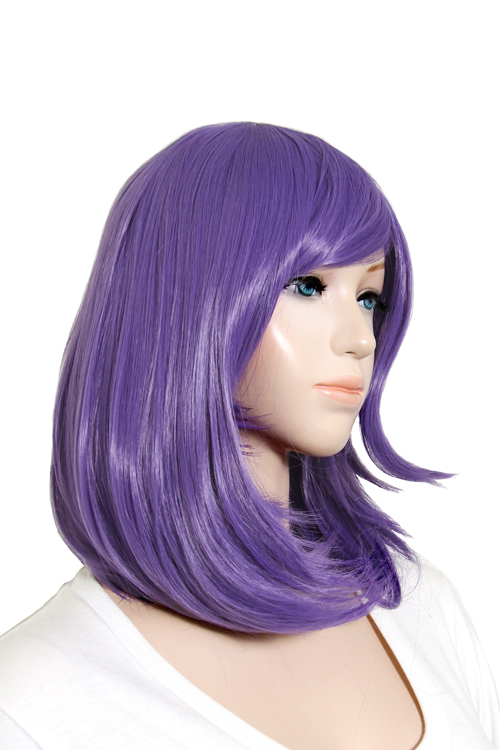 アッシュバイオレット】ミディアム【コスプレウィッグ】【高温耐熱!!高