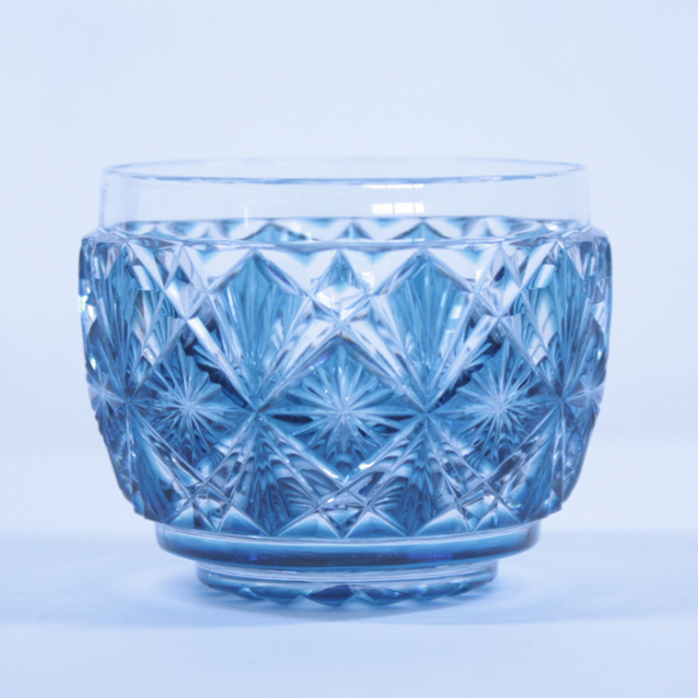 薩摩切子】 猪口 [ブルー] クリスタルガラス製 鹿児島 MIRIYU工房 おちょこ