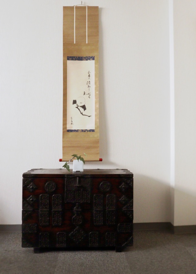 李朝箪笥 李朝バンダジ パンダジ韓国アンティーク家具 中サイズ 幅850