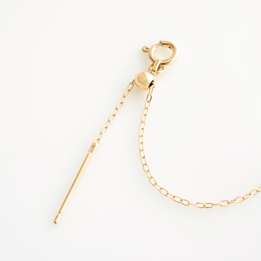 最長45cmスライドピン式アズキチェーン】 ネックレス K18イエロー