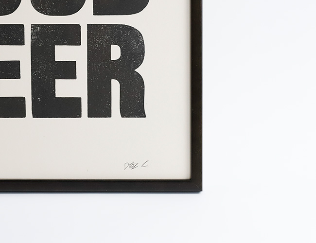 A TWO PIPE PROBLEM LETTERPRESS GOOD PEOPLE GOOD BEER 3Mサイズ