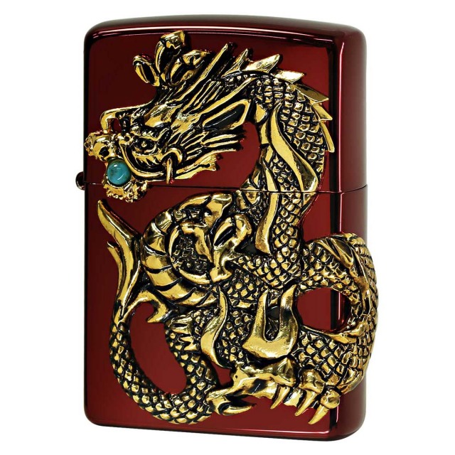 Zippo ジッポー 限定100個 ドラゴンメタル ターコイズ 龍 天然石