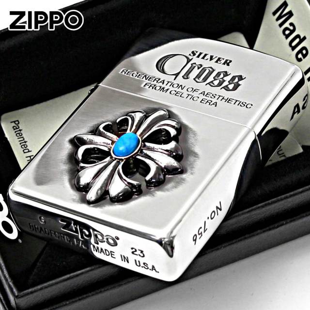 Zippo ジッポー クロス 十字架 メタル 純銀メタル いぶし仕上げ Cross