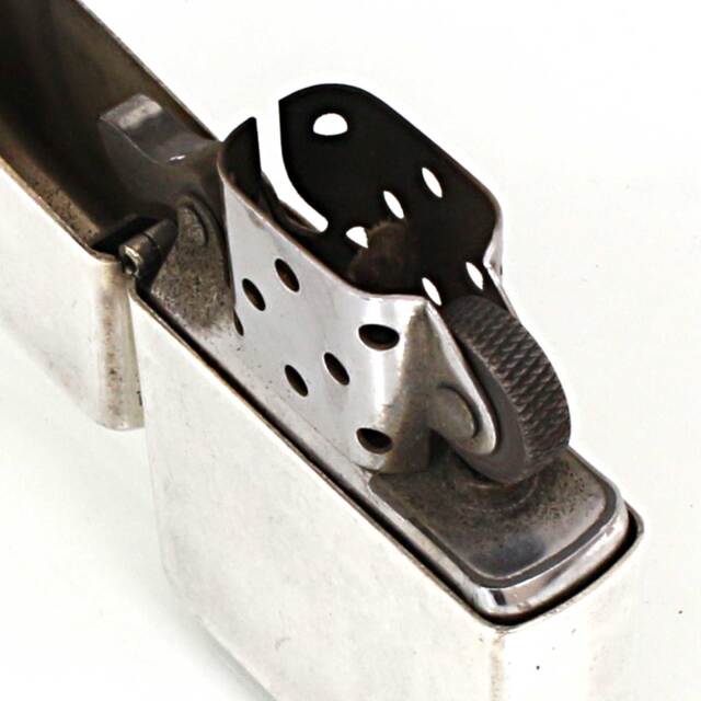 絶版/ヴィンテージ Zippo ジッポー 中古 2002年製造純銀 スターリング