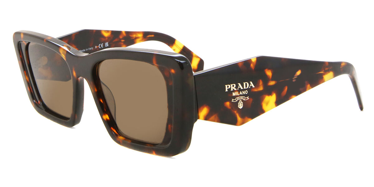 Prada PR 08YS Symbole 01V8C1 Cat Eye Shiny Tortoise Honey