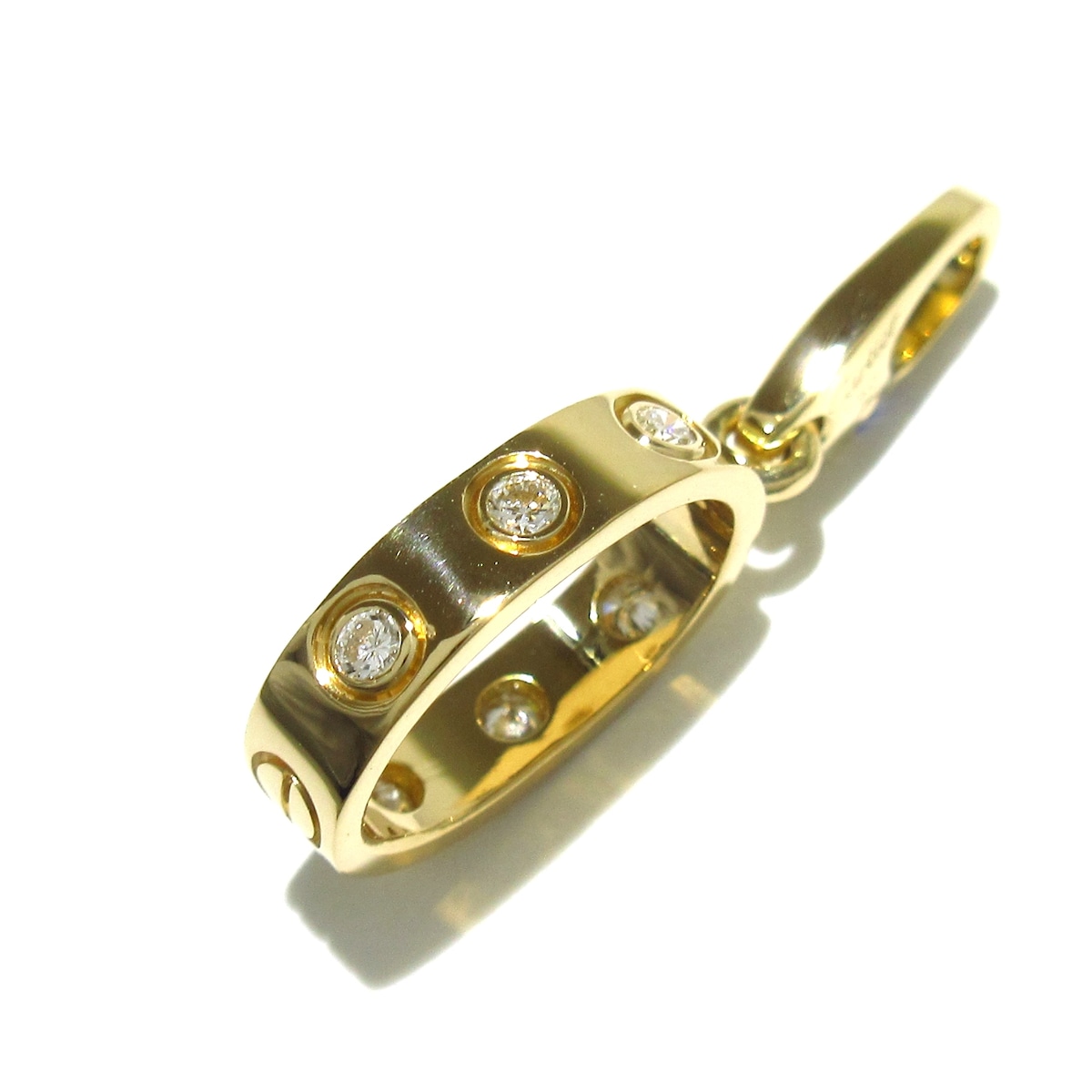 カルティエ/ペンダントトップ/ラブチャーム/K18YG×ダイヤモンド/6P