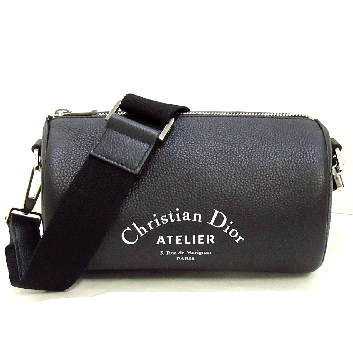ディオールオム/ショルダーバッグ/アトリエ ローラーバッグ/黒/レザー