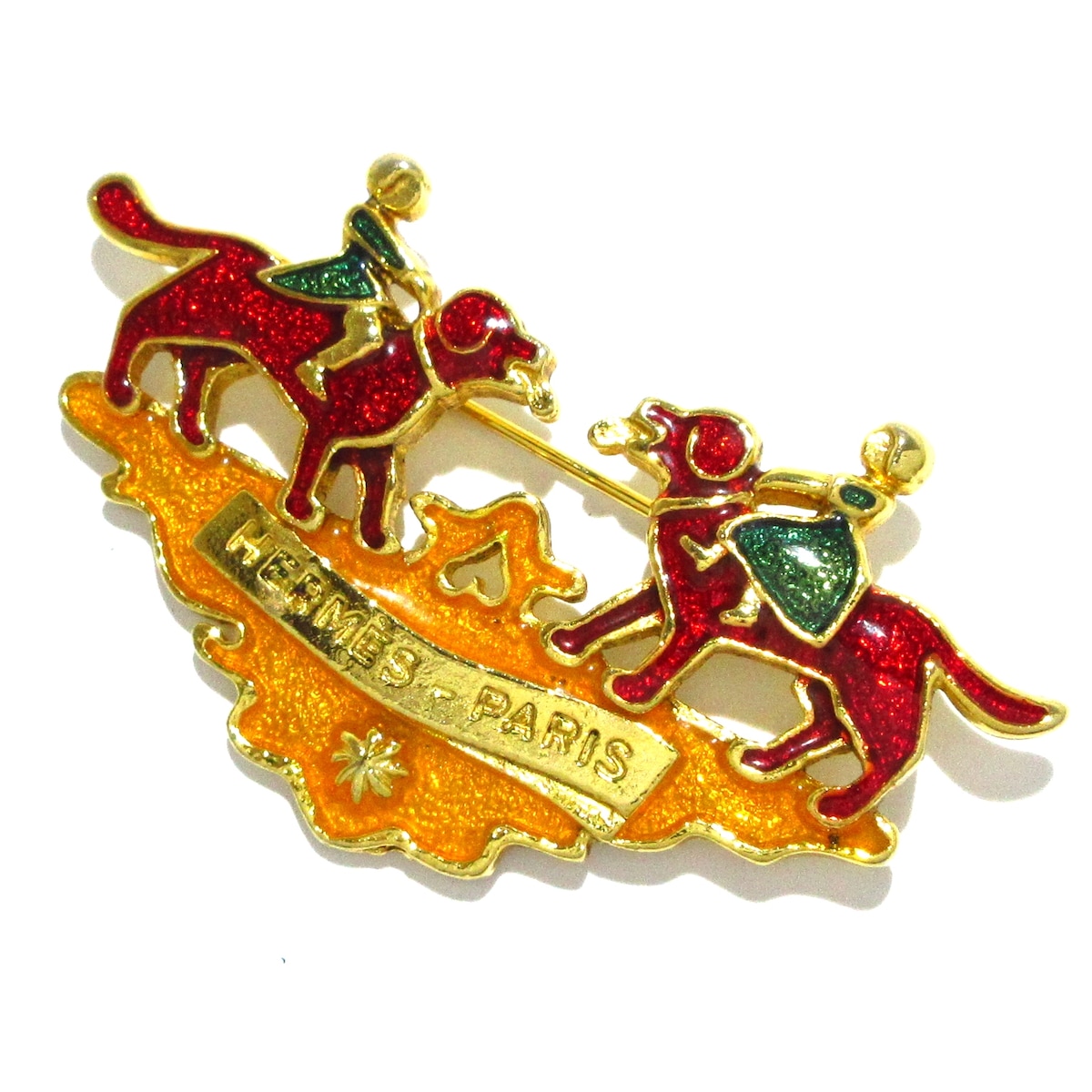 エルメス/ブローチ/ゴールド×レッド×マルチ/イヌ/七宝焼の買取実績