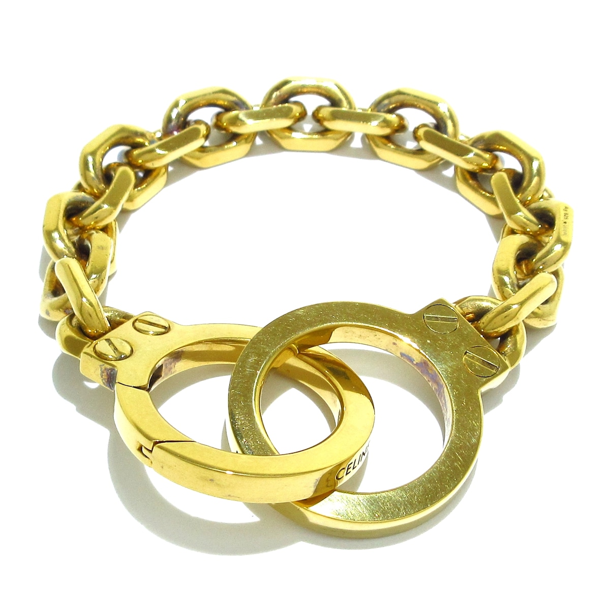 セリーヌ/ブレスレット/ゴールド/ハンドカフチェーンブレスレットの