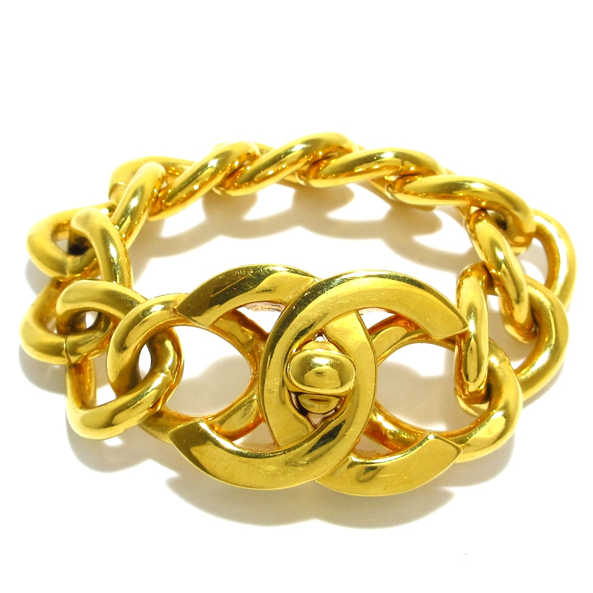 シャネル/ブレスレット/ゴールド/ココマーク/チェーン/ターンロックの