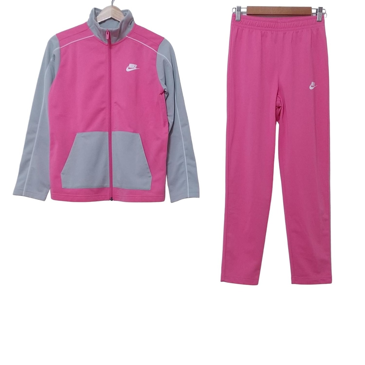 ナイキ/レディースパンツセットアップ/ピンク×ライトグレー/サイズ