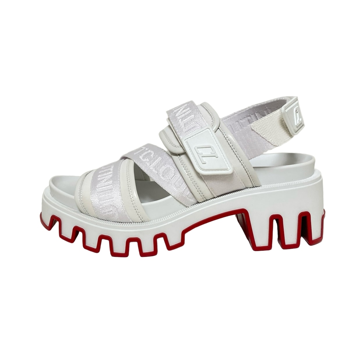 クリスチャンルブタン サンダル 36 レディース美品 - 白 レザー