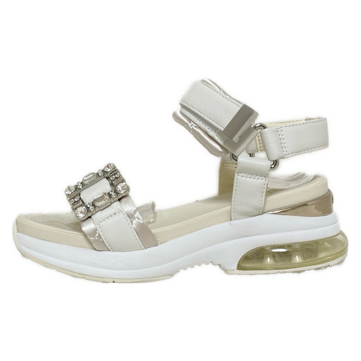 DIANA(ダイアナ) サンダル 22.5 レディース - 白×アイボリー レザー