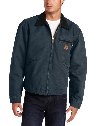 Carhartt Men's Blanket Lined Sandstone Detroit Jacket J97,Petrol