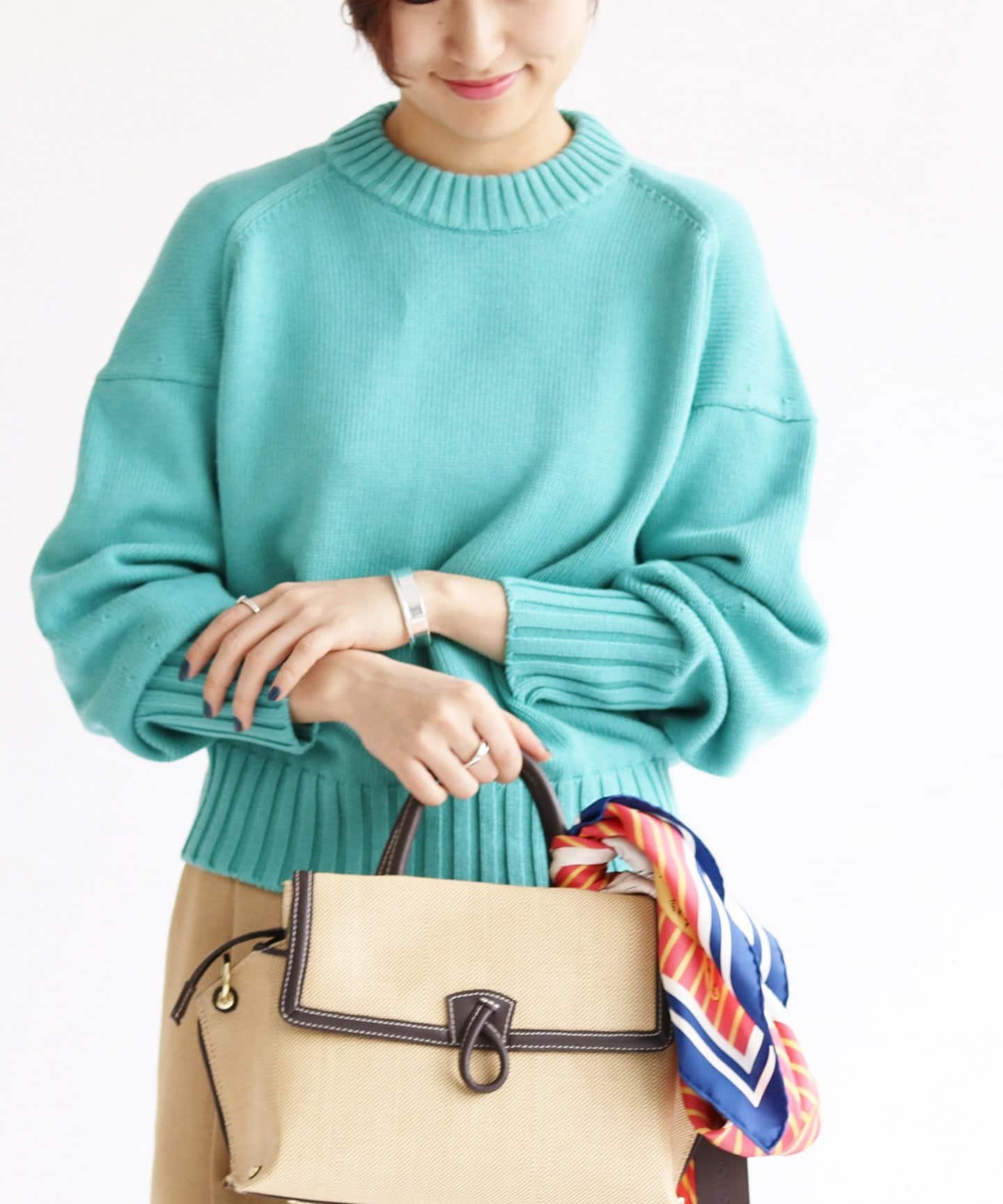 IENA イエナ】カシミヤ混天竺クルーネックプルオーバー◇[品番