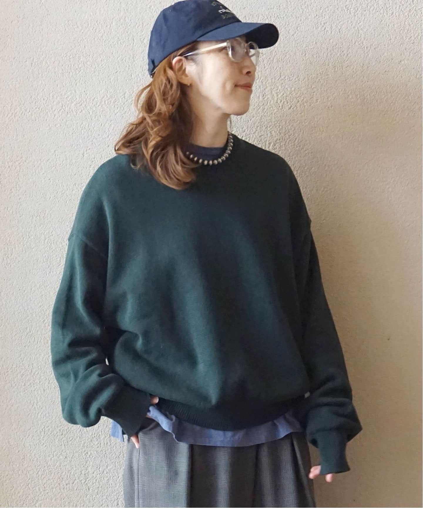 COTTONテンジククルーネックプルオーバー（ニット／セーター