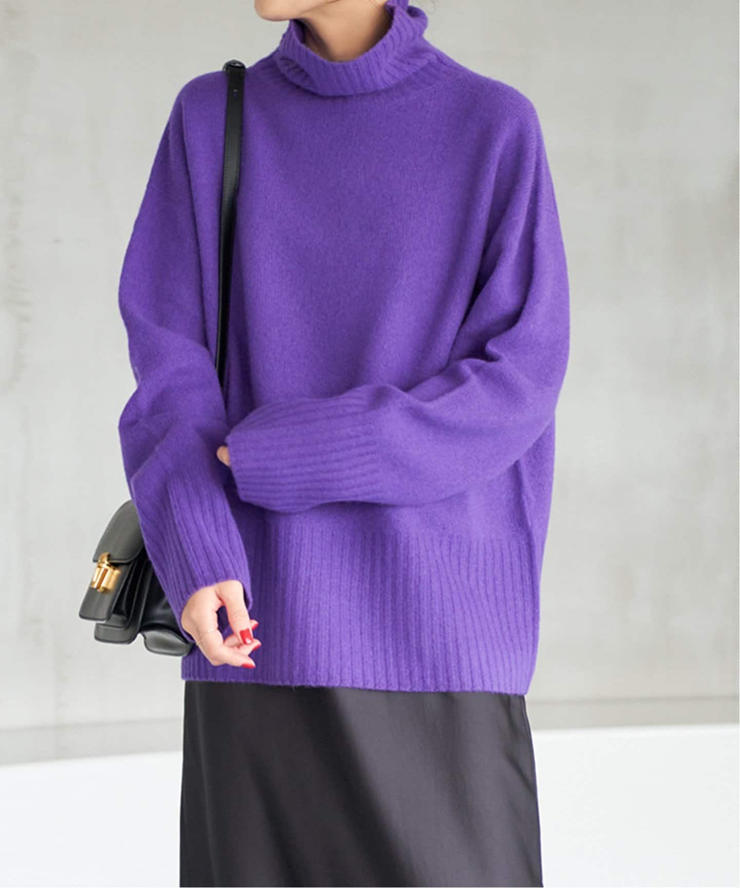 ウールカシミヤ タートルネックプルオーバー（ニット／セーター